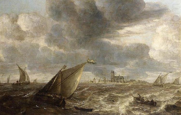 Abraham van Beijeren River Landscape oil painting picture